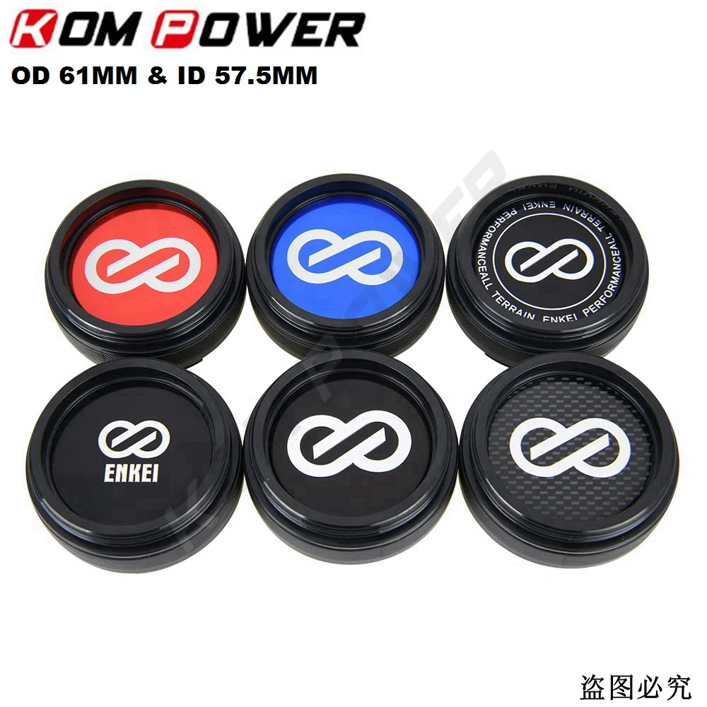 4PCS 61MM OD / 57.5MM ID Sport Rim Cap ENKEI Racing Sticker Centre Cap Rim Wheel Cover Hubcaps