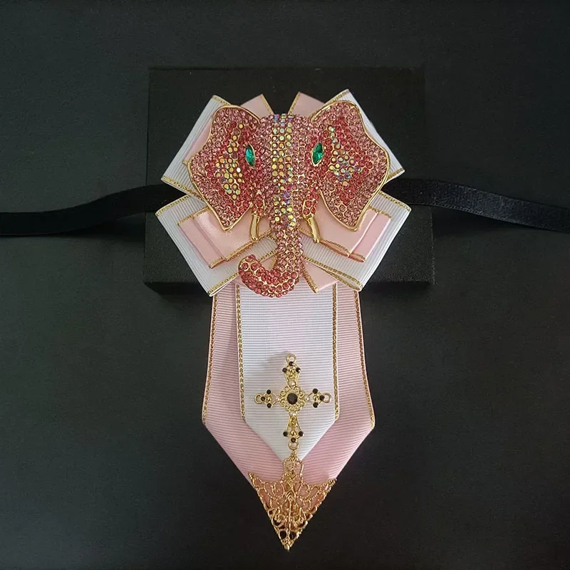Wedding Bow Tie Original Design Handmade Jewelry Gifts Men's Luxury Business Banquet Collar Flower Rhinestone Bowties bow tie