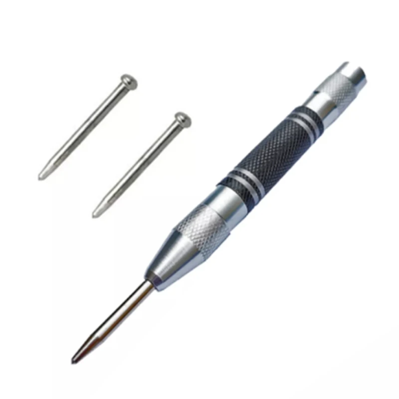 

Automatic Center Punch Automatic Kerner Center Pin Woodworking Tools Spring Loaded Marker Wood Press Dent Marker Tool