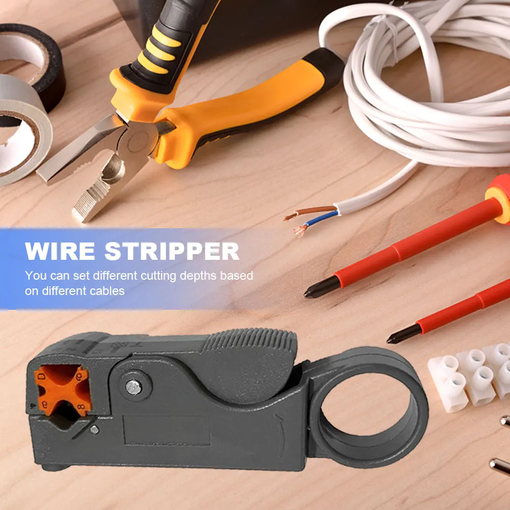 Multifunctional Insulated Wire Strippers DIY Cutting Depth Adjustable Stripping Pliers High Performance for Electronic Electric