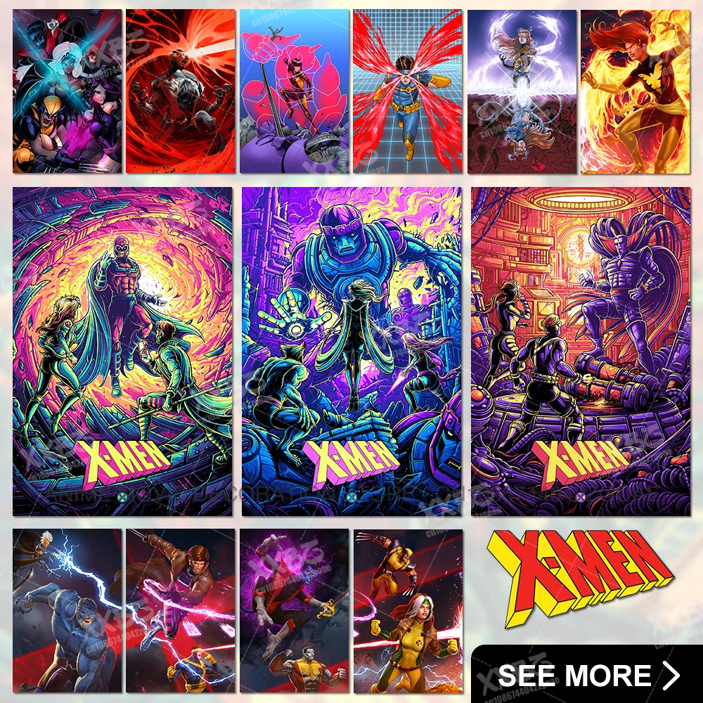 X-Men Home Canvas Art Painting Marvel Cyclops Wall Poster Wolverine No Frame Professor X Decoration Picture Storm Mural For Room