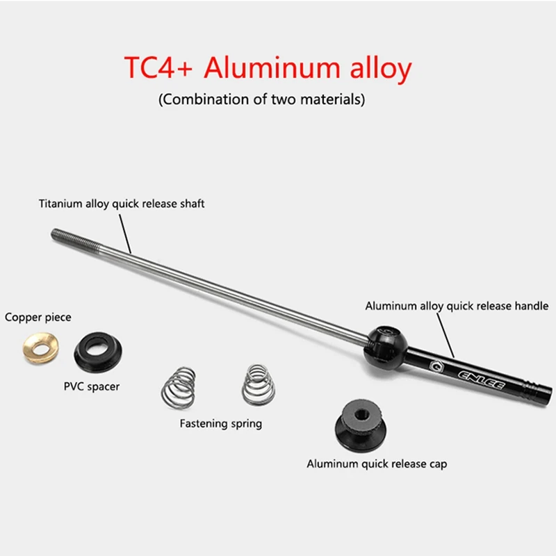 Description Picture 4 of itemENLEE Titanium Ti Skewer QR Bicycle Quick Release Skewer Lever MTB Bicycle Cycling Hub Road Bike Quick Release MTB Parts