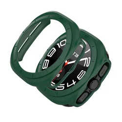 Ultimate PC Matte Protective Case - All-Around Hard Bumper Shell for Samsung Galaxy Watch Accessories (Dark green)