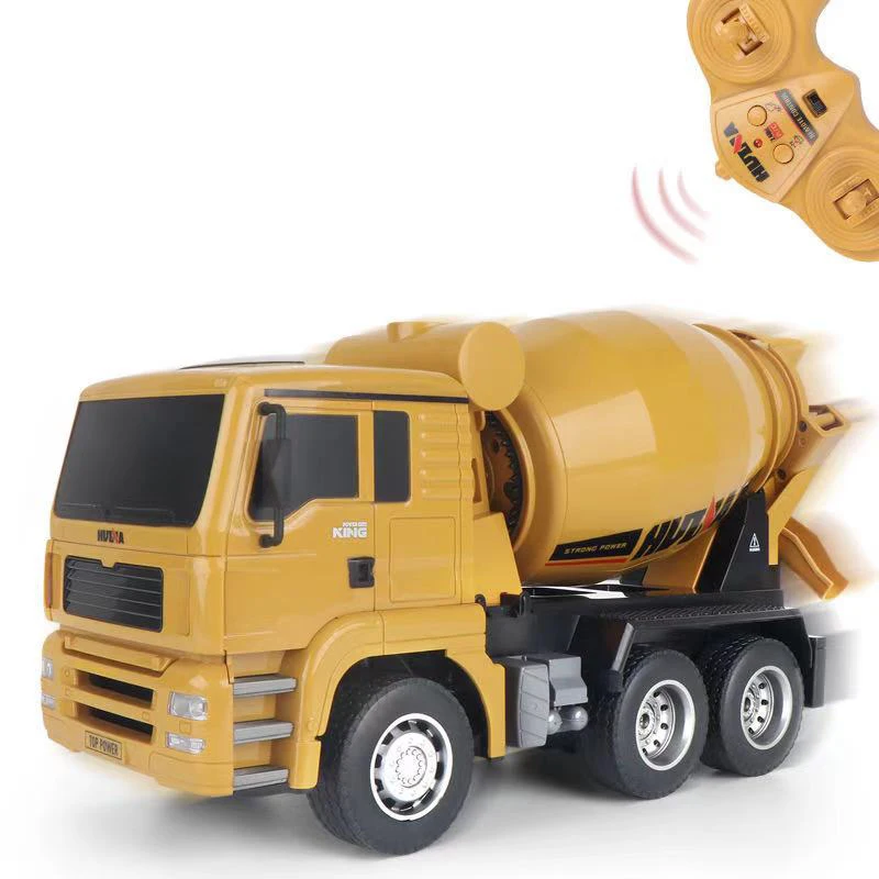 RTR HUINA 1/18 333 2.4G 6CH RC 무선 조종 콘크리트 믹서 트럭 트랙터 자동차 야외 장난감 남아용 선물 TH18041
