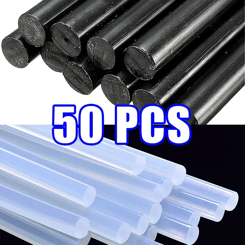 50Pcs Car Body Dent Repair Glue Sticks Black High Adhesive Hot Melt Glue Stick Strong Adhesion Auto Glue Sticks Repair Tool