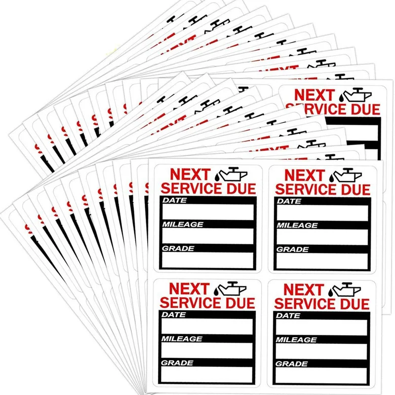 40pcs Oil Change Stickers Date Labels Tag 2