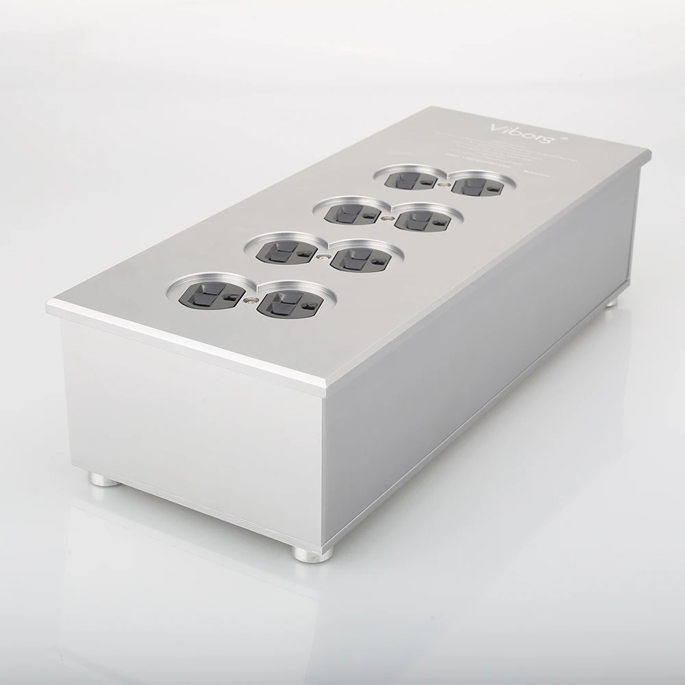 Viborg VM80 하이파이 전원 필터 플랜트 US 소켓, 8 웨이 AC 전원 컨디셔너, 오디오 애호가 전원 청정기, US AC 전원 바 분배기