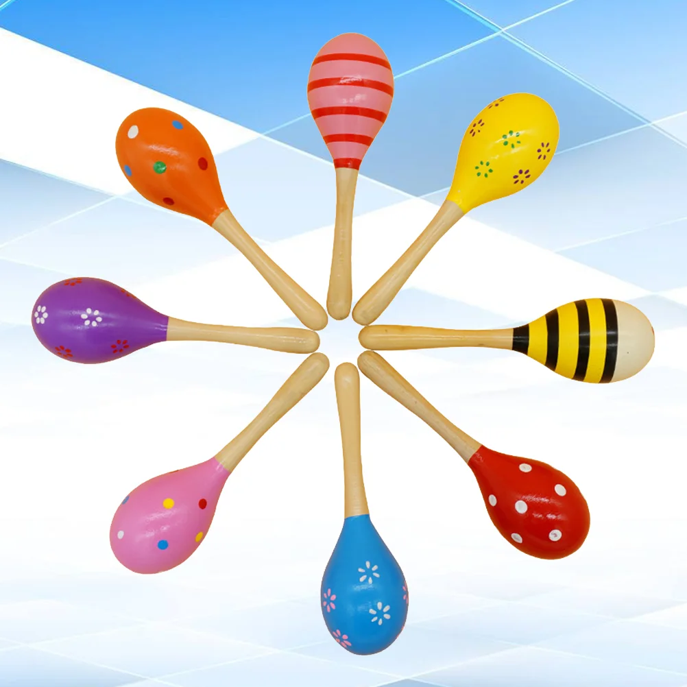 

12 шт., детский деревянный шейкер Maracas