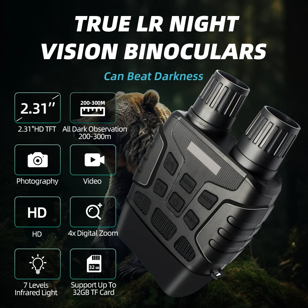 Thermal Night Vision Goggles for Adults High-Powered Infrared Hunting Gear 3.2in