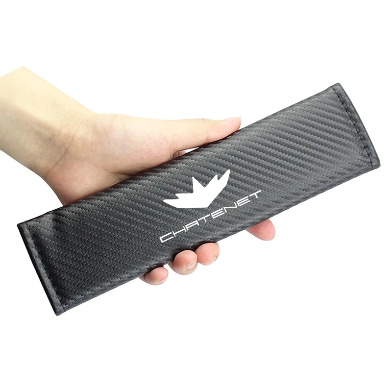 2PCS Carbon Fiber Car Seat Belt Cover Pads For CHATENET CH26 GT CH26 CH28 CH30 CH32 CH39 CH40 CH44 CH46 GT Media Car Accessories