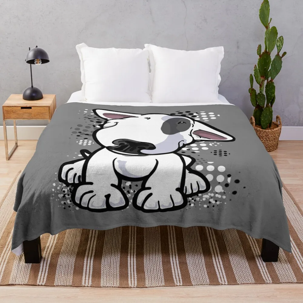 Happy Eye Patch Bullterrierthrow Coperta Coperte Pelose
