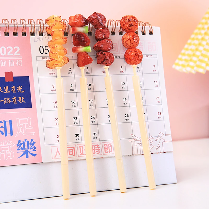 0.7MM 크리에이티브 시뮬레이션 고기 꼬치 케밥 모양 볼펜 서명 펜, 사무실 학교 이상한 현실적인 쓰기 도구