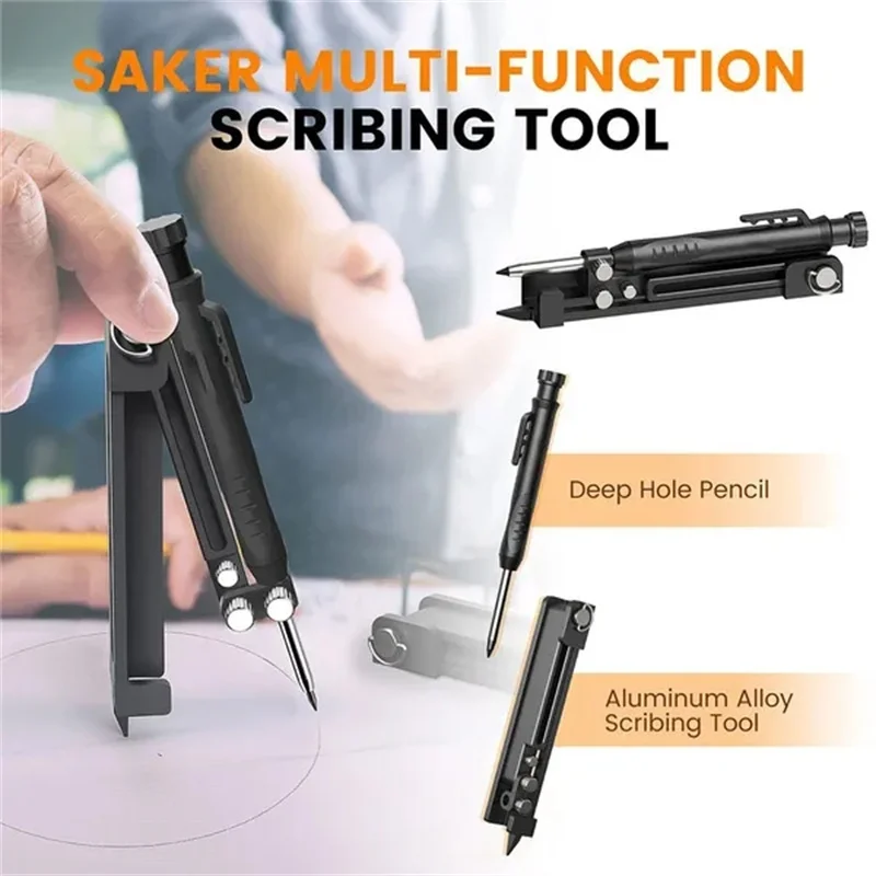 Multifunction Scribing Tool DIY Woodworking Plastic/Metal Profile