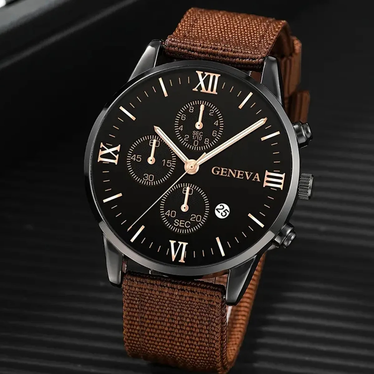 4pcs Quartz Watches Bracelet Watch Set For Men Business Fashion Casual Round Pointer Calendar Watch Accessories