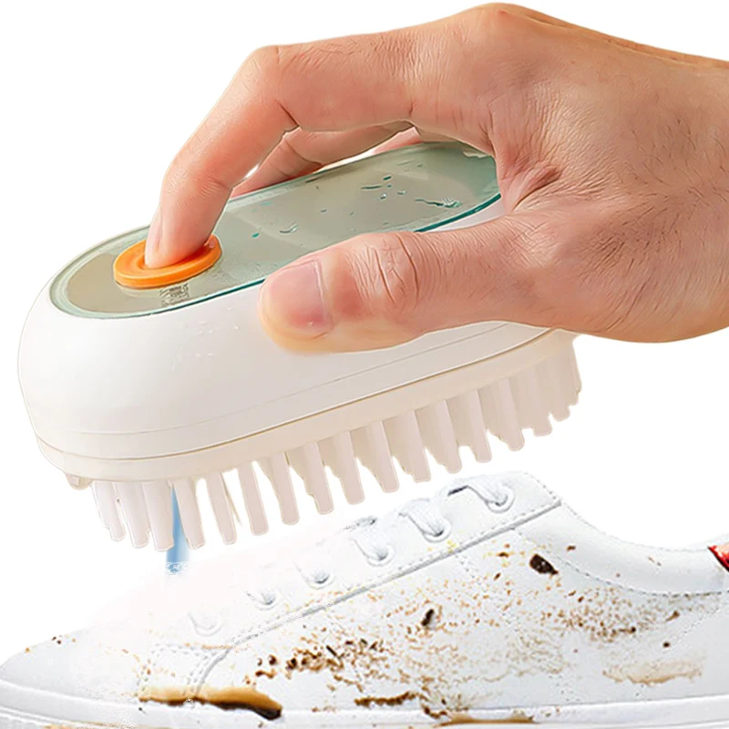 Spazzola Per Scarpe Multifunzione Spazzola Per Vestiti Con Aggiunta Di Liquido Di Sapone Automatico A Setole Morbide Per Spazzola Per Dispenser Di Sap