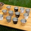 Outdoor Small Wine Cups, Stainless Steel Barbecue Beer Cup, Camping Picnic Portable Wine Glasses, 4 Pcs 6