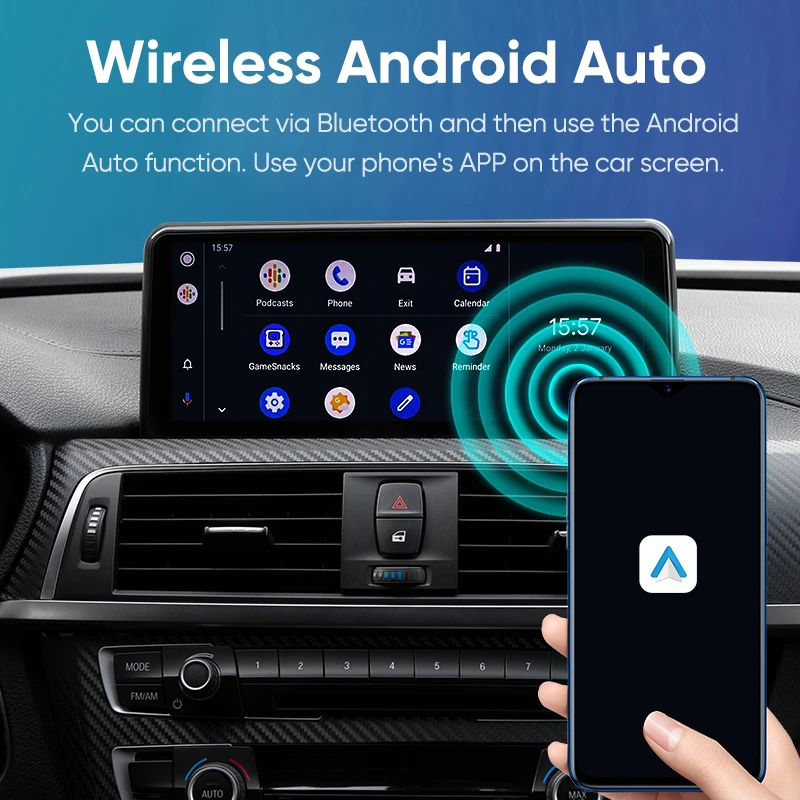 Ainavi 10.25 Inch Wireless Carplay For BMW 3/4 Series F30/F31/F32/F33/F35/F36  Car Radio Android Auto Multimedia Player NBT EVO