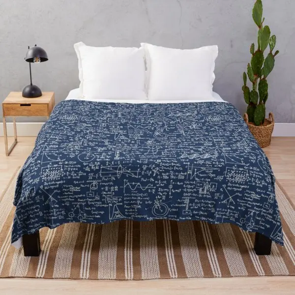 

Mathematical Formula Flannel Throw Blanket Funny Math Blanket King Queen Size for Couch Bed Sofa Super Soft Lightweight Warm