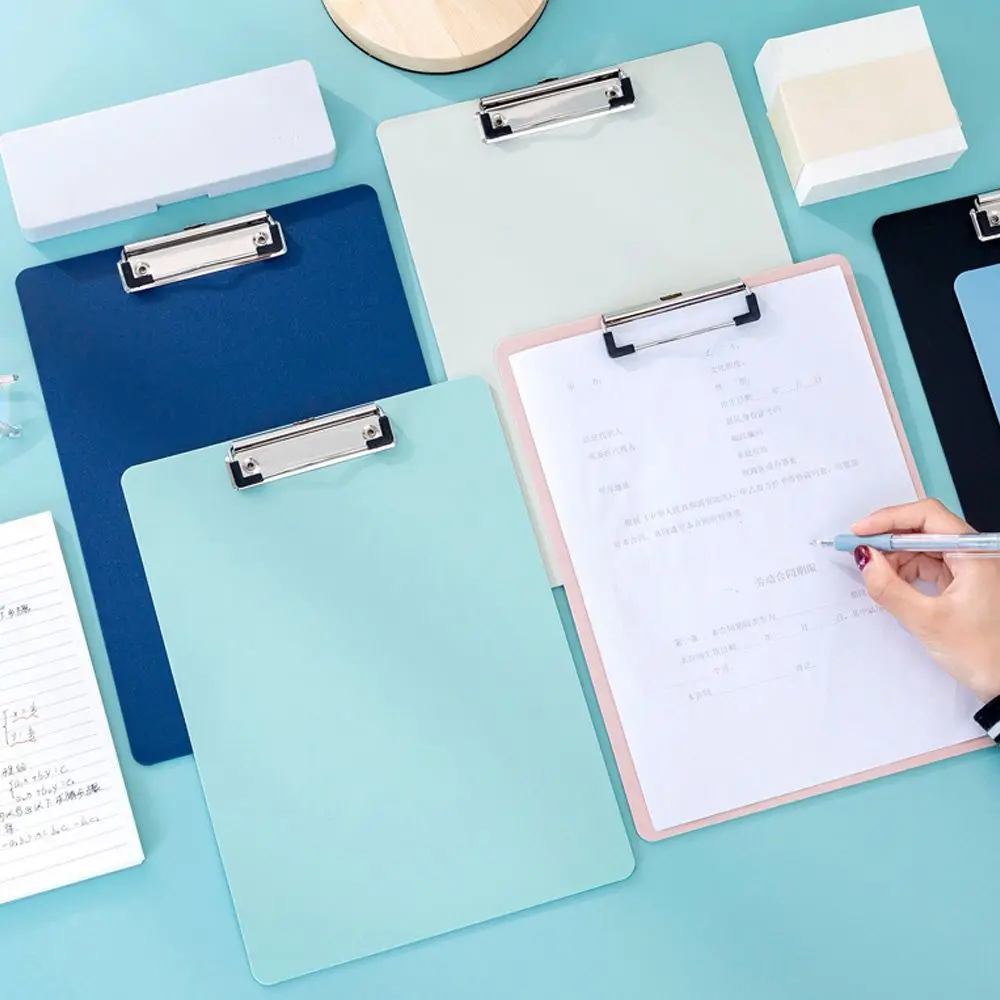 Simple Thicken A4 Folder Board Storage Clipboard Memo Pad Clip Notebook File Writing Clamps Paper Holder Office School Supplies transparent clipboard writing clipboard business folder