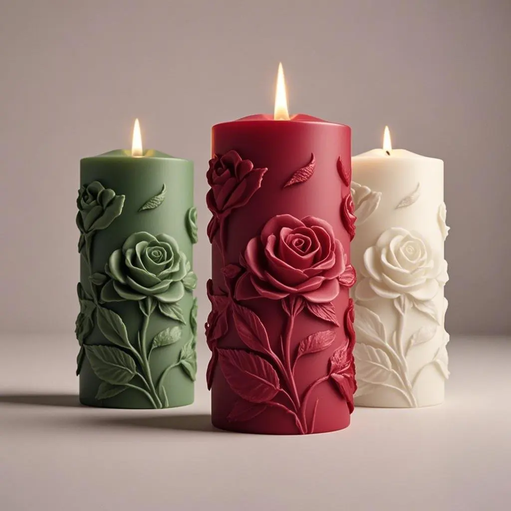 Rose Aromatherapy Candle Mold 1