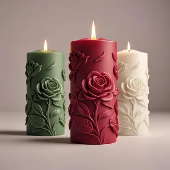 Rose Aromatherapy Candle Mold 1