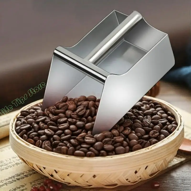 G5AB 다기능 인체 공학적 스테인레스 스틸 스쿠프 삽 건조 식품 보관을위한 간편한 클린 디자인 베이킹 용품 케이터링