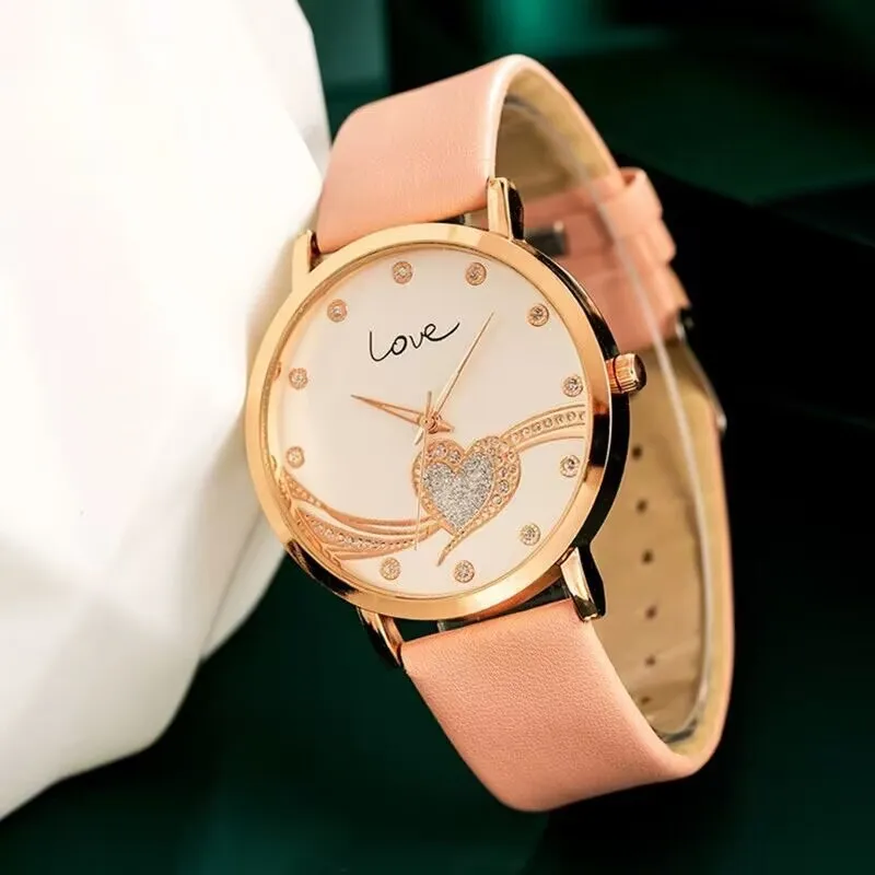 

Love Women's Watches Leather Quartz Wristwatches Casual Watches Reloj Para Mujer for Couple Watch Everyday Часы Женские Наручные