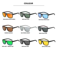1/2 pièces lunettes de soleil de conduite polarisées hommes lunettes de soleil femmes UV400 carré rétro lunettes de soleil lunettes de Sport en plein air lunettes de pêche 4