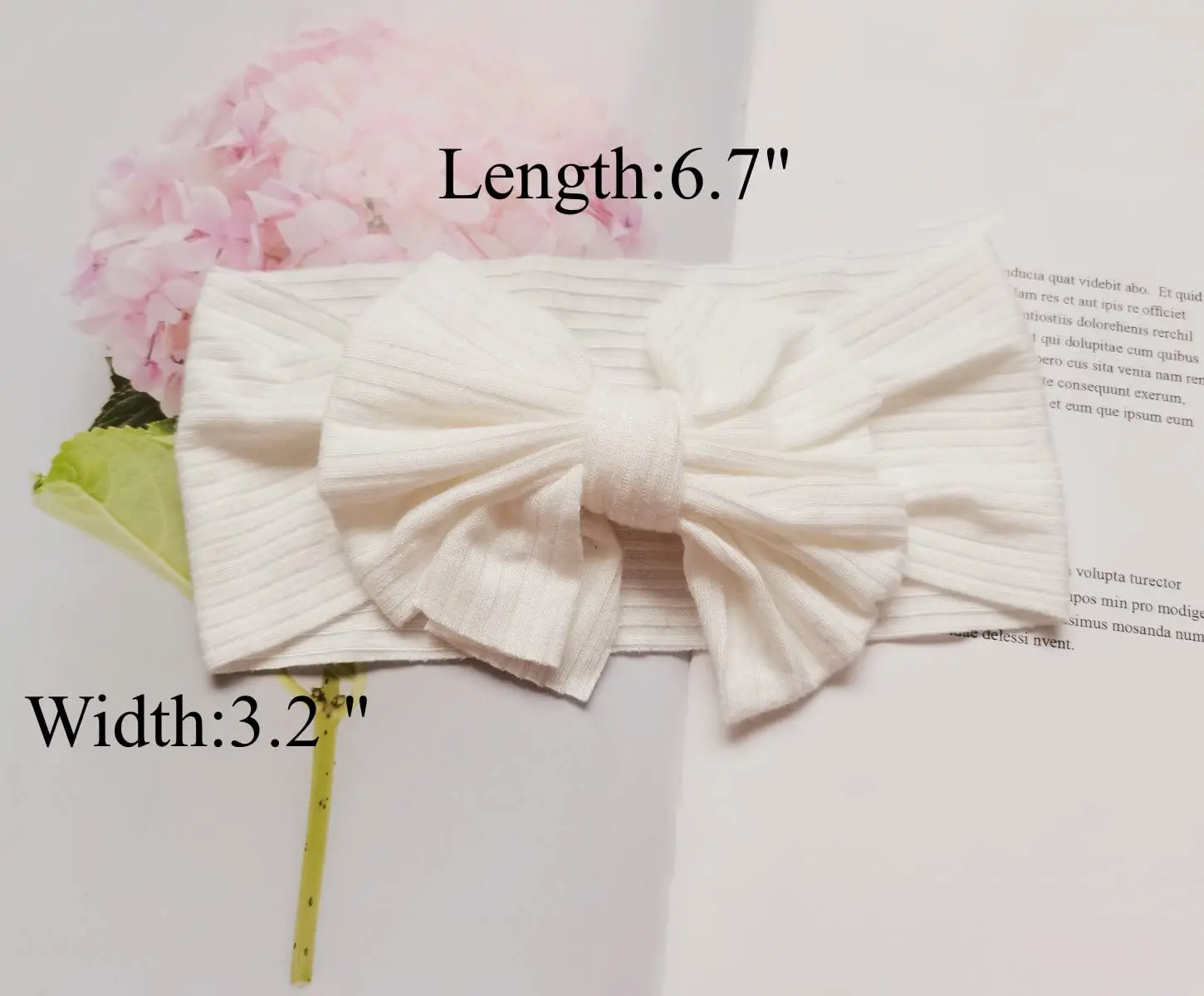 Baby Headband Nylon Headbands Bowknot Ribbed Hairbands For Hair Accessories