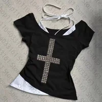Gothique Grunge Punk Emo Filles T-Shirt À Manches Longues Sexy Mince Chic Imprimé Décontracté Récolte Hauts Y2K Harajuku Esthétique Femmes Streetwear 6