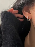 REETI 925 boucles d'oreilles en argent Sterling boucles d'oreilles géométriques en zircon pour les femmes cadeau boucles d'oreilles bijoux de mode cadeau 1