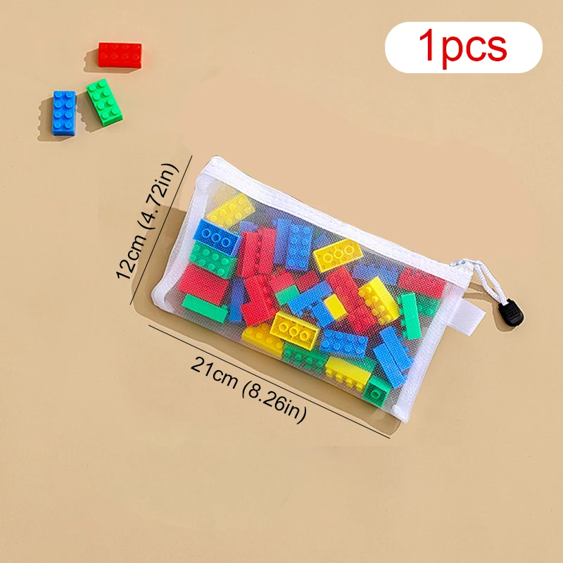 Children's puzzle building block toy storage classification bag transparent zipper thumbnail 7