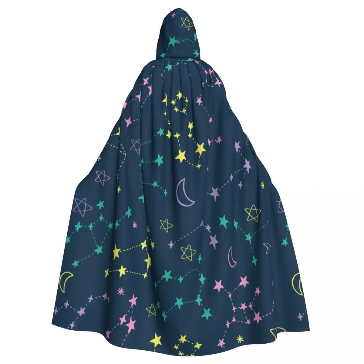 

Adult Cloak Cape Hooded Colorful Zodiac Medieval Costume Witch Wicca Vampire Carnival Party