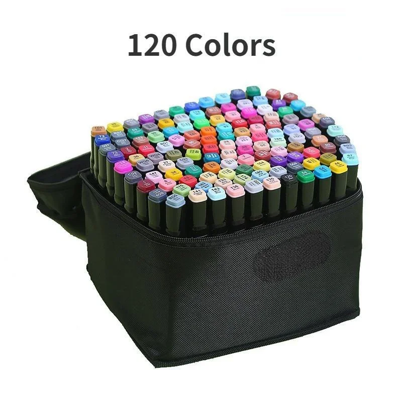 Manga Pen Markers Set 120/80/60 Colors Art Markers Set Dual Head