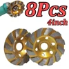 1-8Pcs Diamond Grinding Discs 4 Inch Concrete Stone Ceramic Turbo Diamond Grinding Cup Wheel for Ceramic Granite Stone