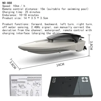 Mini RC Speed Boat Toy Funny Ship Remote Control Boats Toys 3