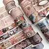 4 Rolls Retro Washi Tapes Map Washitape Scrapbooking Journal Supplies Diary Decorative Adhesive Tape Stationery Washi Tape Set 2