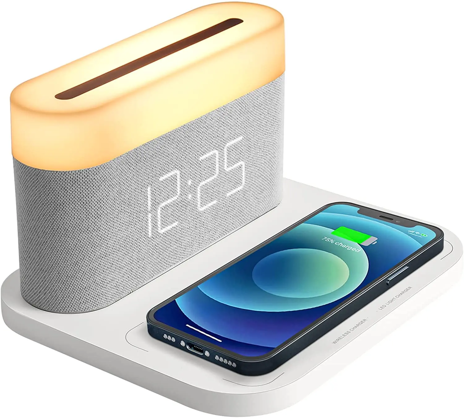 Upgraded 15W Fast Wireless Charging Lamp Digital Alarm Clock Handheld Magnetic Night LED for IPhone 13 12 11 Dock Station