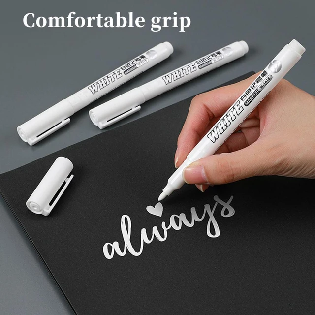 Marker Pen for Detailed Work 1mm Micro-fine Tip Marker Versatile Art  Supplies 12 Extra Fine Tip White Acrylic Paint Pens for Diy - AliExpress