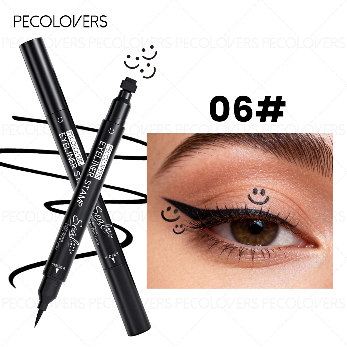 Waterproof Smudge-Proof Liquid Eyeliner with Stamp - Perfect for Crafting Unique Eye Looks | Makeup Essential