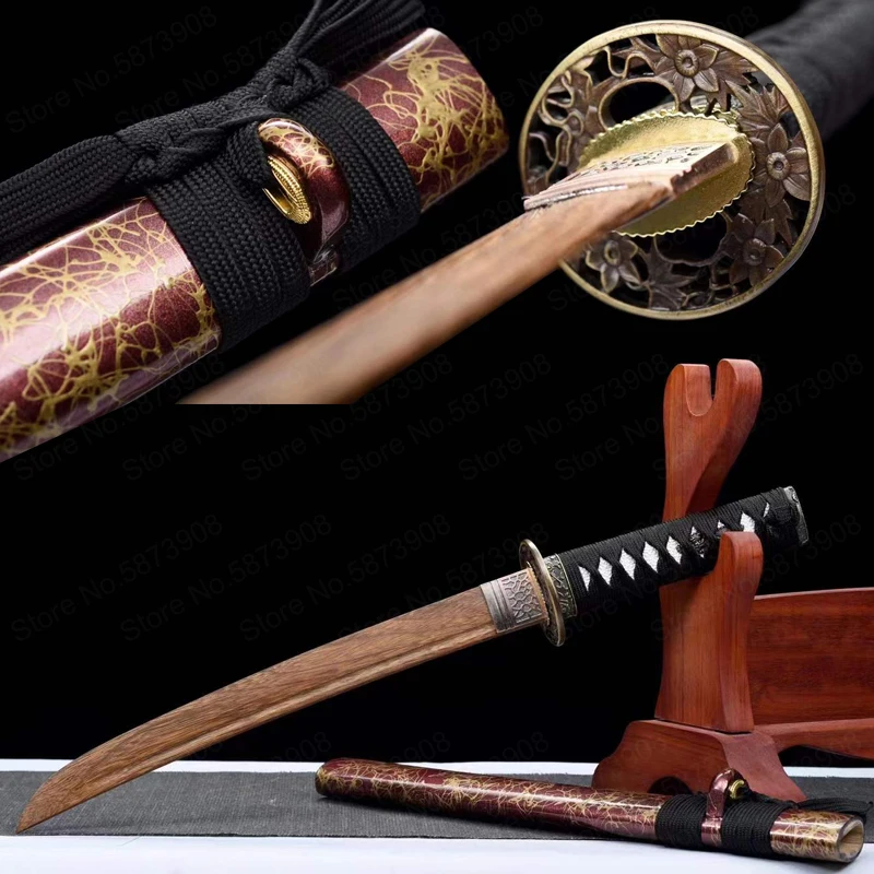 

55 см японский катана Iaido реквизит для тренировок ручная работа деревянный меч самурайский меч бусхидо