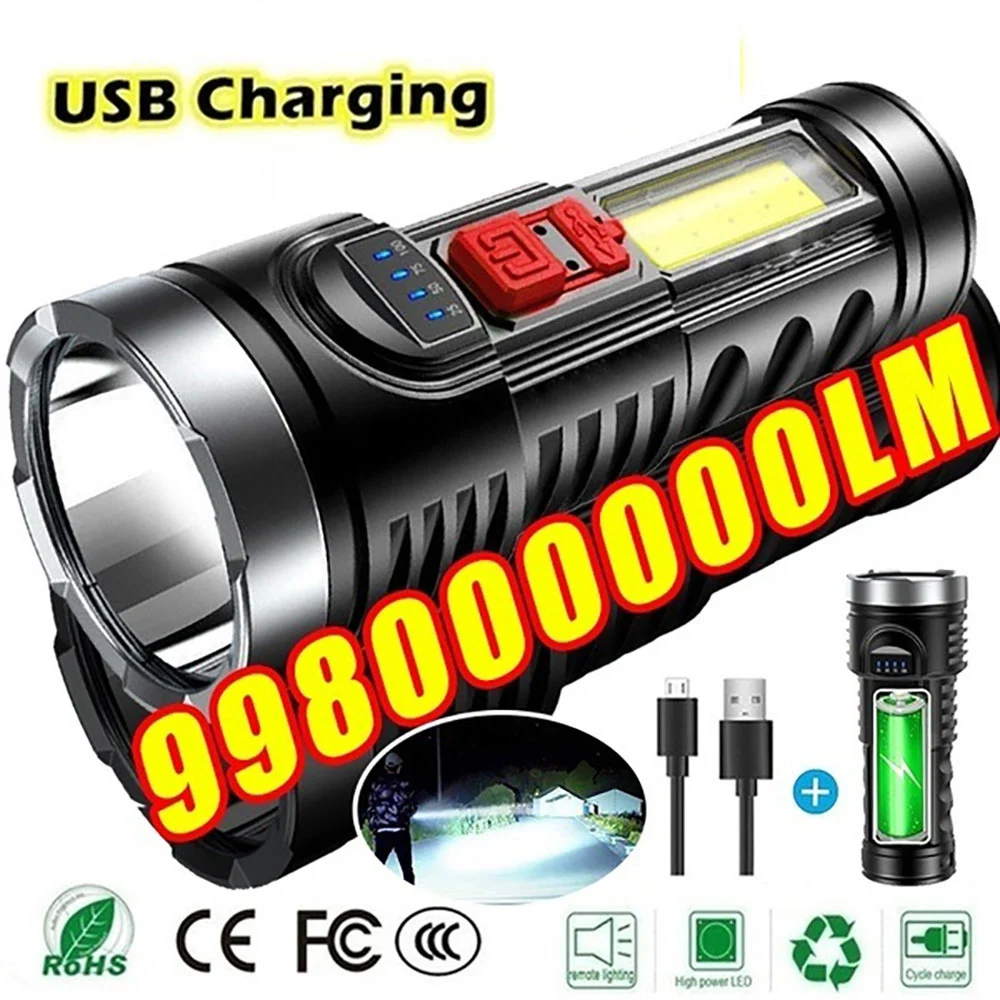 Household Light Outdoor Portable Torch LED Flashlight Super Bright Long-range USB Rechargeable Small Xenon Lamp Tactical |