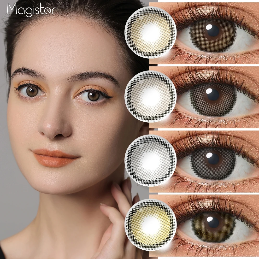 Magister Colored Contact Lenses 1 Pair Yearly Natural Color Lens For