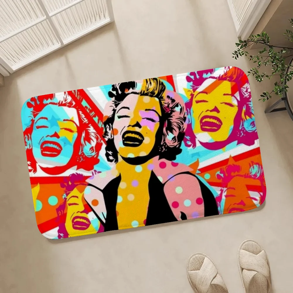 Pop Art Bathroom Foot Mat for Hallway on the Floor Front Door Mat Entrance Outdoor Rug Carpet in the Bedroom Mats Customized 3