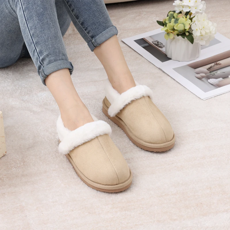 Shevalues Winter-Hausschuhe aus Memory-Schaum für Damen, Plüschfutter, Innenschuhe, gemütliche, lässige Schlafzimmer-Hausschuhe, pelzige, warme Damen-Hausschuhe – Detail 7
