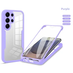 Shockproof Full Body Protection Case with Screen Protector for Galaxy S26+ (Purple)