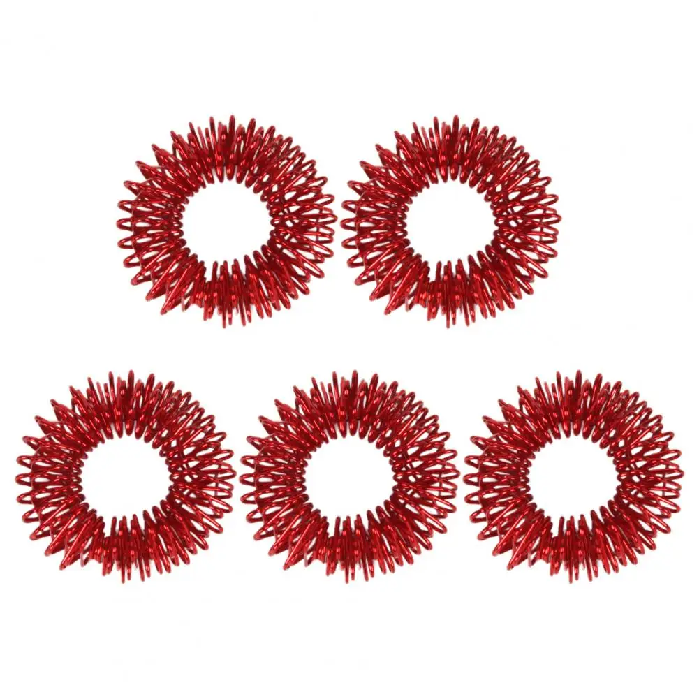 

5Pcs Massage Circles Round Smell-less Long-term Use Kill Time Flexibility Relieve Stress Metal Mini Spring Anti-Stress Rings