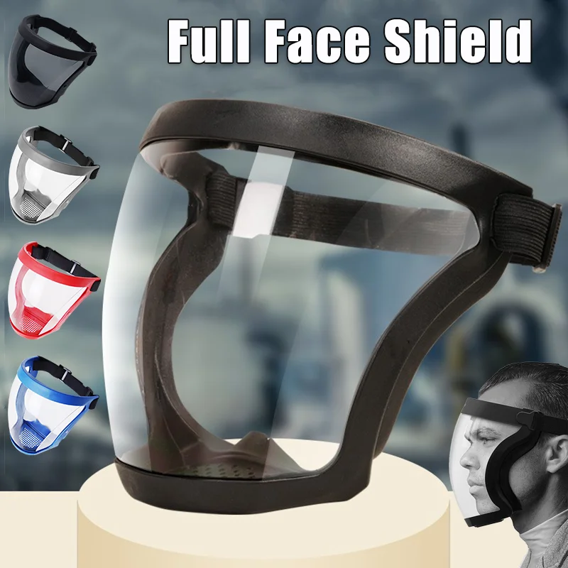 

Full Face Shield Work Protection Mask Transparent Safety Mask Oil-splash Proof Eye Facial Reusable Anti-fog Head Cover Mask