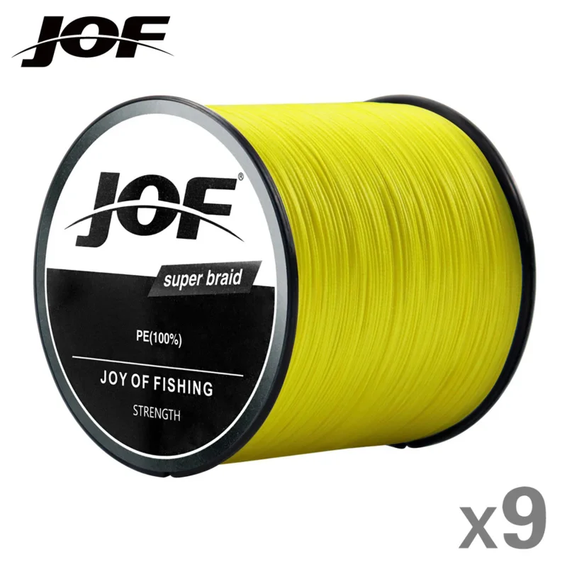 

JOF Fishing Line 9 Strands 300M PE Braided 28.6-143.5LB Multifilament Super Strong Fishing Line Japan Multicolor for Saltwater