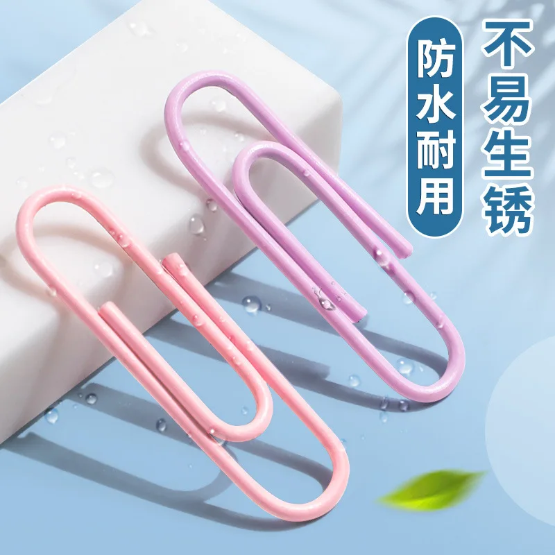 Colorful Paper Clips Office Supplies Paper Clip Large File Bookmark Clip U-shaped Buckle 160PCS paper clips